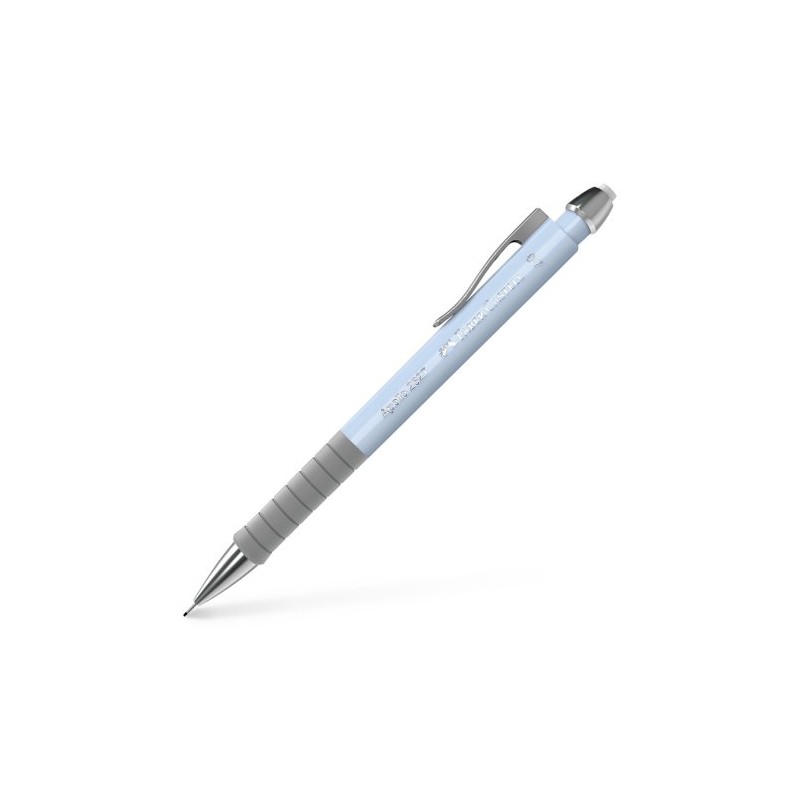 Matita meccanica Faber-Castell Apollo - Matita da 0.7 mm - Impugnatura ergonomica - Gomma incorporata - Fusto blu chiaro
