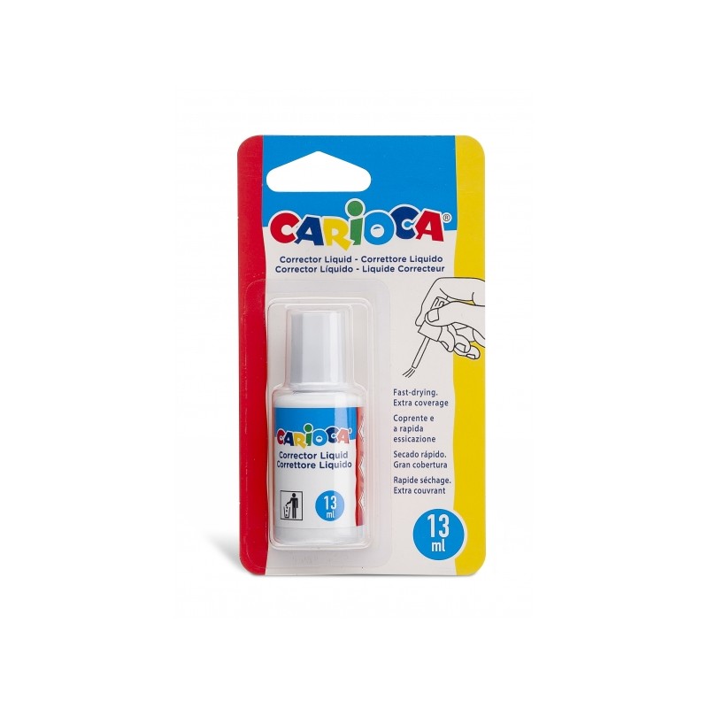 Carioca Liquid Concealer - Pennello in nylon morbido e preciso - Adatto a tutti i tipi di carta - Asciugatura rapida - C