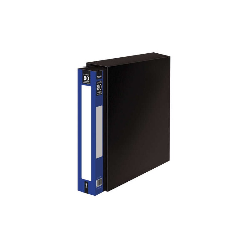 Cartella a libro Dohe A4 Din A4 - Copertina in polipropilene opaco - Tasca sul dorso - Manicotti trasparenti saldati - A