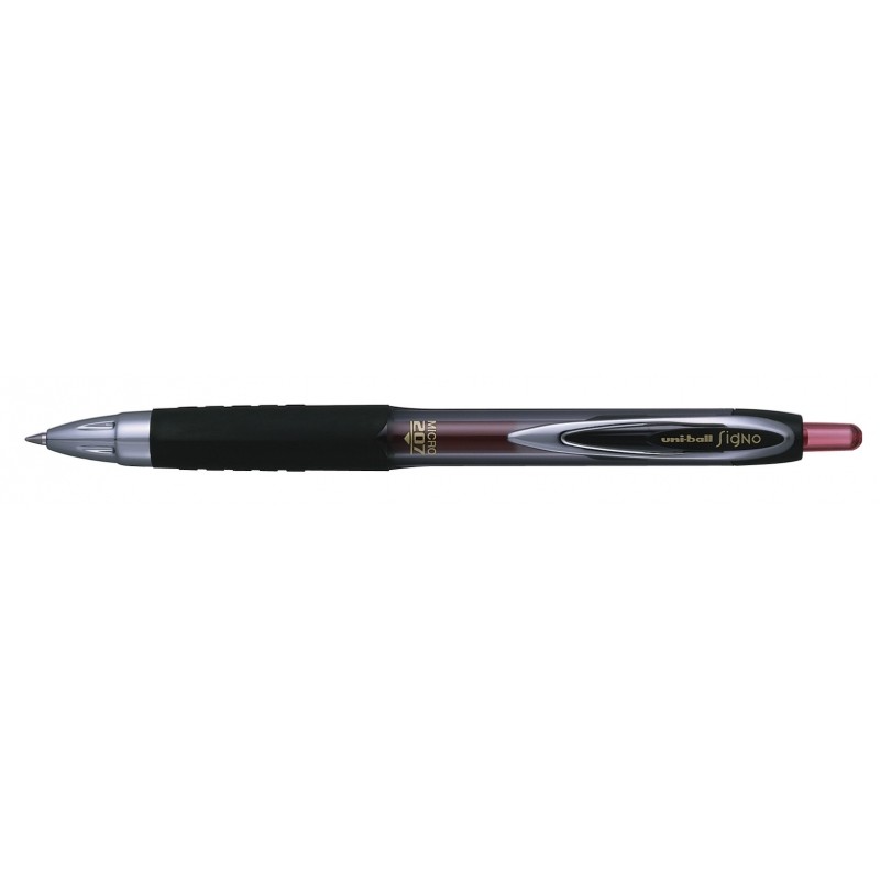 Uni-ball UMN-207 MICRO Ink Rollerball - Punta a sfera 0.5 mm - Impugnatura in gomma anti-fatica - Inchiostro pigmentato 
