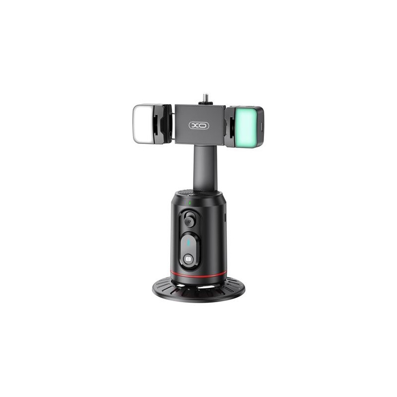 Supporto da tavolo per smartphone XO SS16LED - Tracciamento e riconoscimento del volto - Motorizzato a 360º - Illuminaz