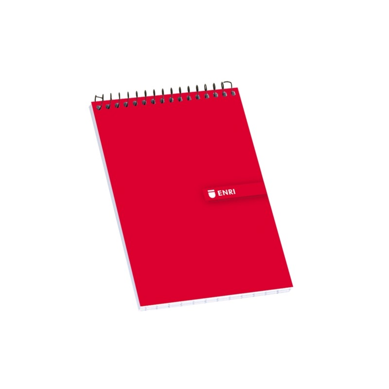 Quaderno a spirale Enri 80 fogli con griglia 4x4 mm - Formato 16º - Resistente alla copertina rigida
