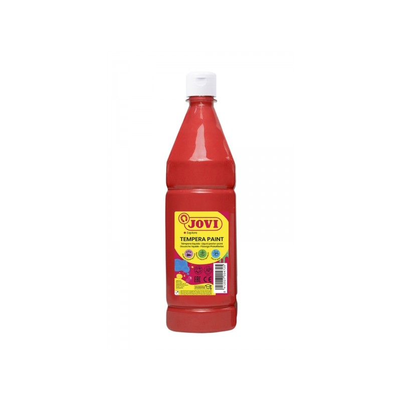 Jovi Tempera Paint Vernice liquida 1000ml - A base d'acqua - Pronta all'uso - Alto potere coprente - Asciugatura rapida 