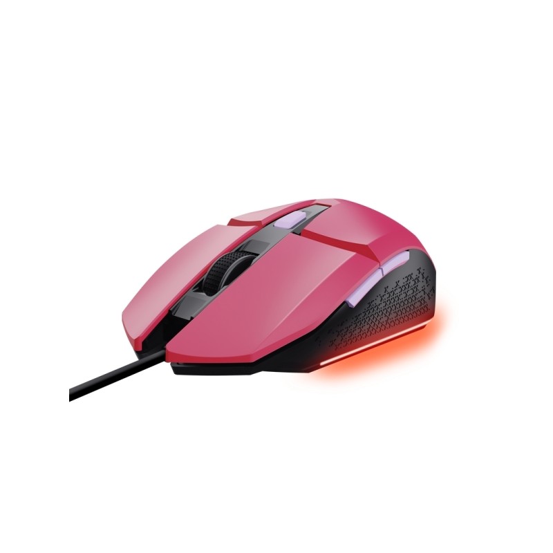Mouse da gioco illuminato Trust Felox - Velocità regolabile fino a 6400 DPI - 3 impostazioni LED multicolore - 6 pulsan