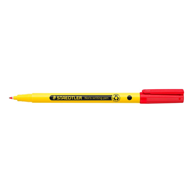 Staedtler 307 Noris - Penna a punta fine - Tratto 0.6 mm circa - Inchiostro a base d'acqua - Corpo in plastica riciclata