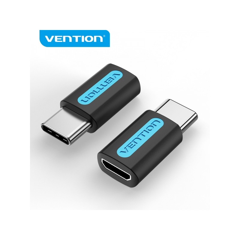Adattatore Vention da USB-C maschio a MicroUSB femmina - Nero