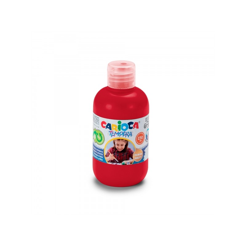 Bottiglia di tempera Carioca 250ml - Colori super lavabili - Facile da miscelare - Applicabile su materiali porosi - Alt