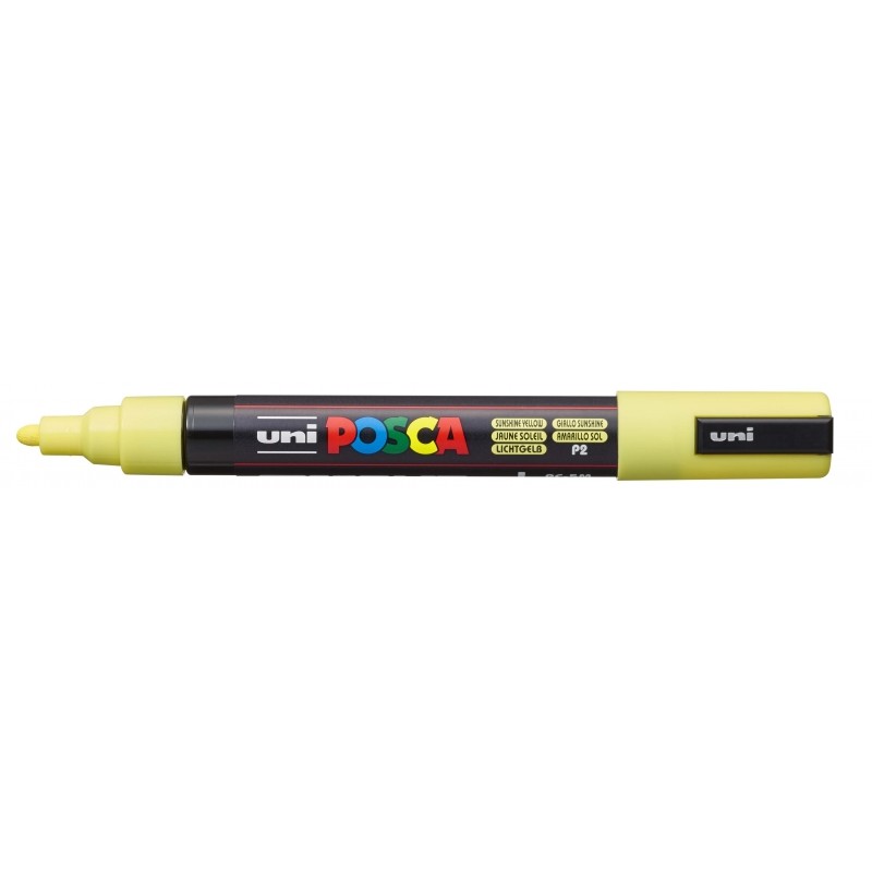 Posca PC-5M Marcatore a vernice - Punta in poliestere 1.8-2.5 mm - Inchiostro a base d'acqua - Resistente alla luce - Co