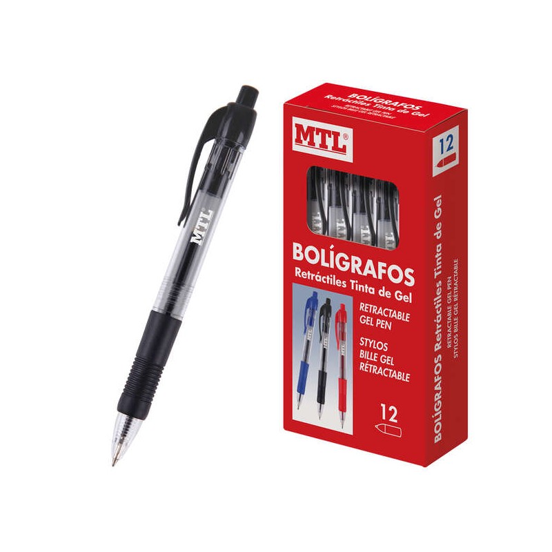 Penne a inchiostro gel permanente retraibili Dohe - Punta 0.7 mm - Linea 0.4 mm - Impermeabili - Corpo in plastica e imp