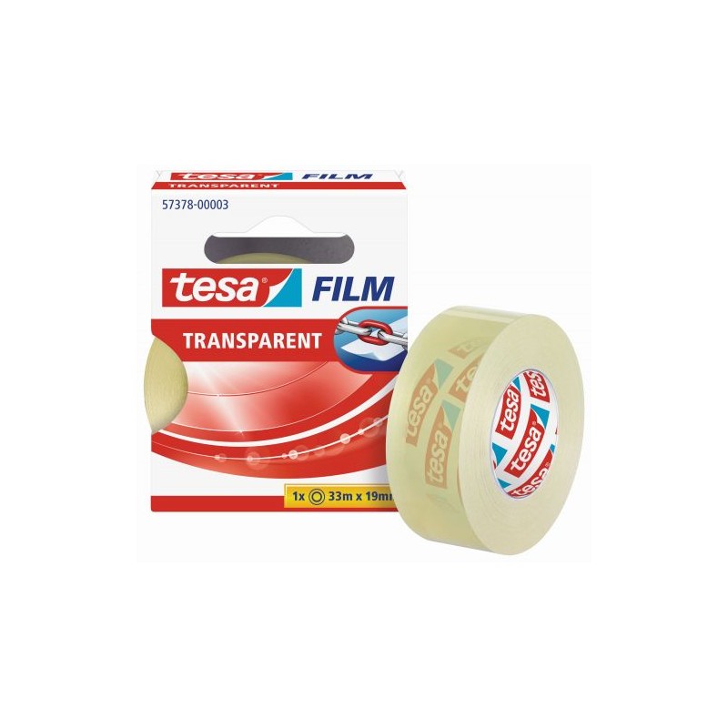 Tesa Tesafilm Nastro autoadesivo trasparente 19mmx33m - Resistente agli strappi - Senza PVC