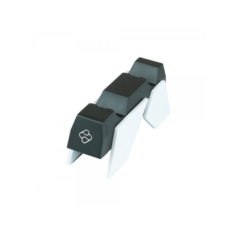 FR-TEC Dual Charging Station II per PS5 - Ricarica simultanea di 2 controller - Cavo incluso - Colore bianco/nero