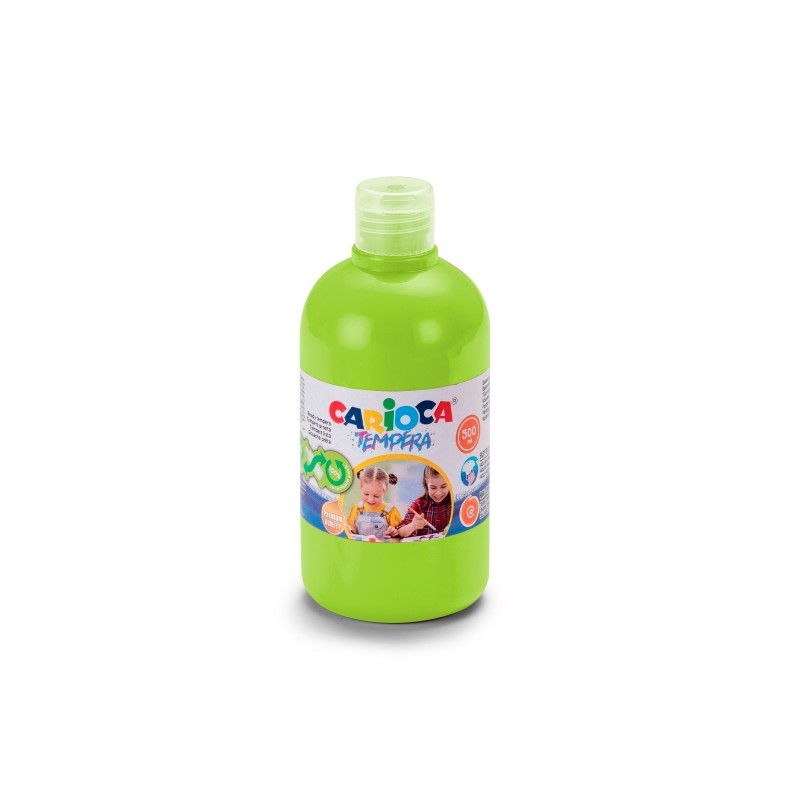 Bottiglia di tempera Carioca - 500 ml - Colori super lavabili - Facili da miscelare - Applicabile su materiali porosi - 