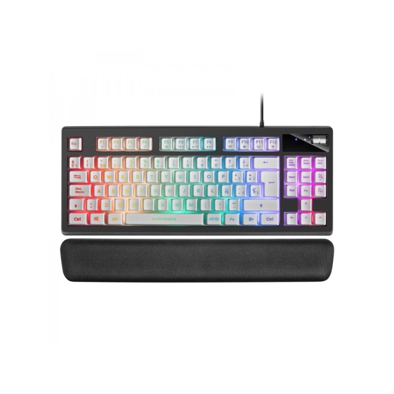 Tastiera da gioco Mars Gaming MKAX - Illuminazione RGB 9 effetti - Design compatto TKL - Tecnologia H-Mech - Controllo d