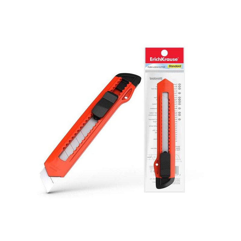 Erichkrause EasyCut con chiusura a pressione Standard 18 mm - Sistema di serraggio della lama con chiusura a pressione -