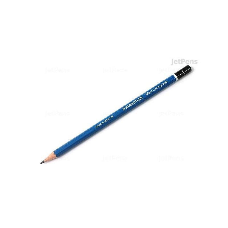 Matita di grafite esagonale Staedtler Mars Lumograph 100 - Mina ultra forte da 2 mm F - Legno di foresta sostenibile - C