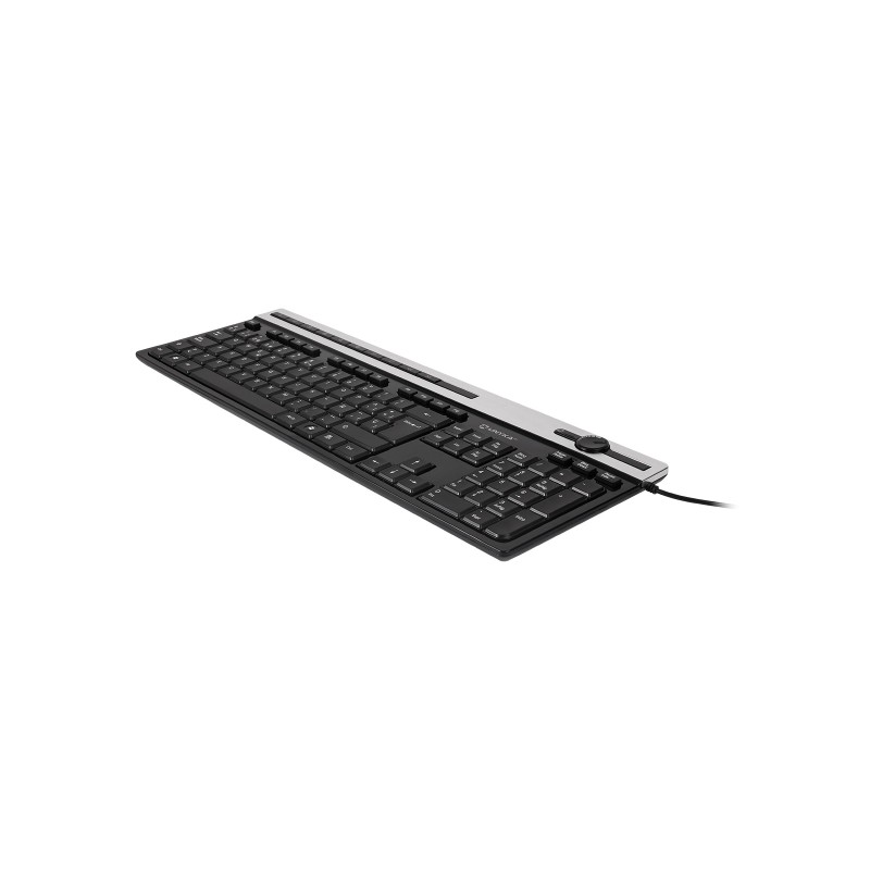 Unykach A2930 Tastiera USB con 105 tasti + 12 tasti multimediali - Tasti piatti - Colore nero