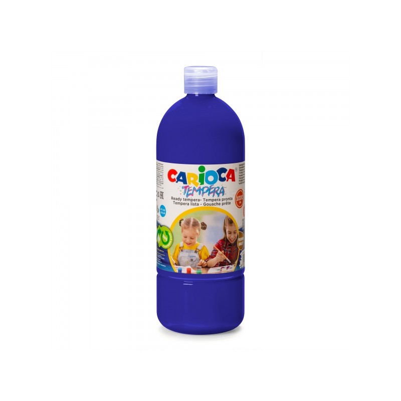 Bottiglia di tempera Carioca 1000ml - Colori super lavabili - Facile da miscelare - Applicabile su materiali porosi - Al
