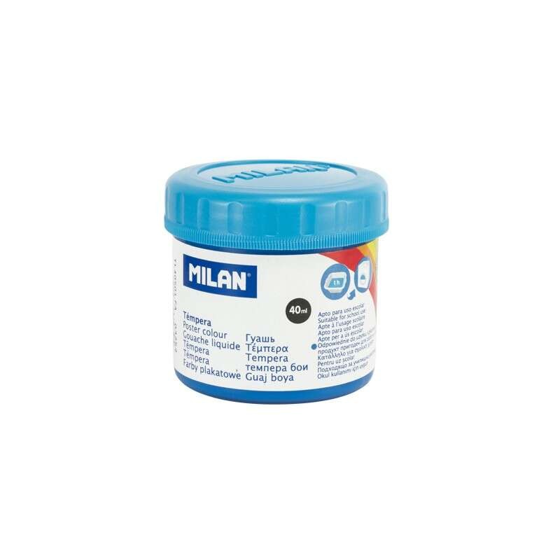 Milano Tempera Pot 40ml - Asciugatura rapida - Miscelabile - Colore Ciano