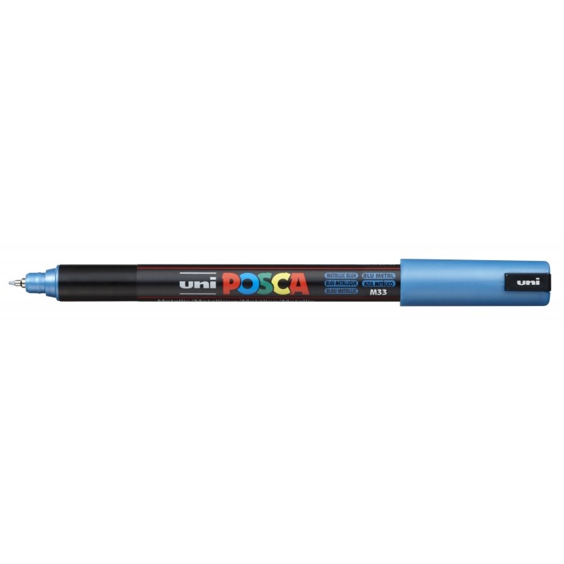 Posca PC-1MR Pennarello - Punta in fibra del rullo da 0.7 mm - Inchiostro pigmentato a base d'acqua - Linea extra fine -