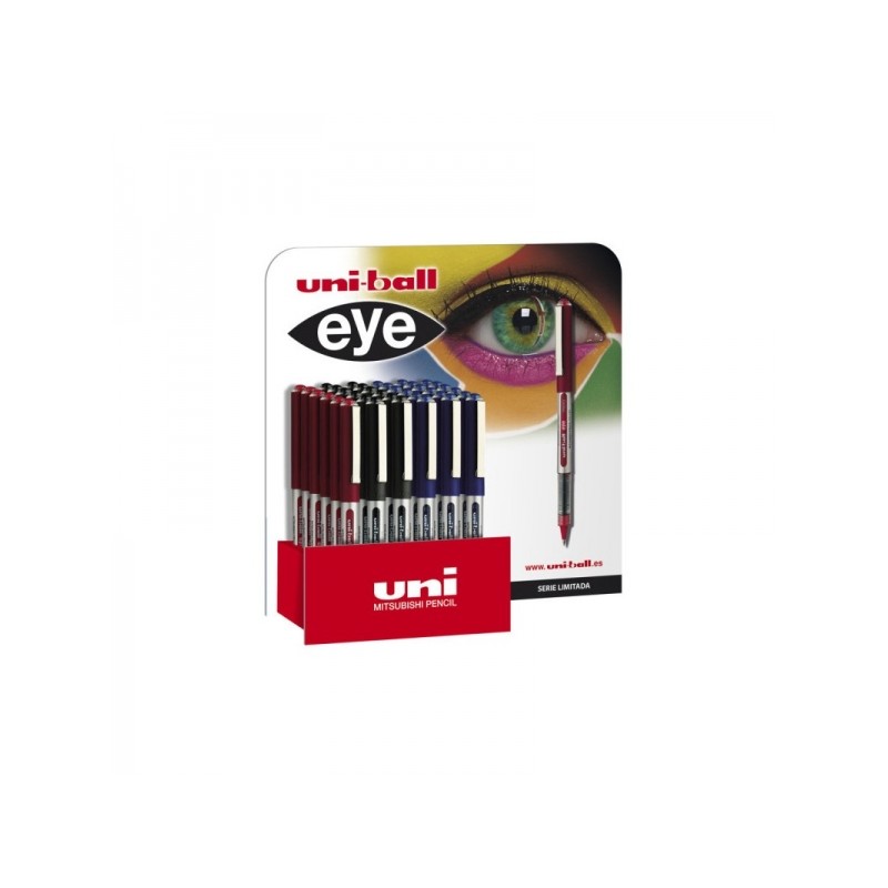 Uni-ball Eye Micro UB-150 Display di 36 penne a sfera a inchiostro liquido - Punta a sfera 0.5 mm - Inchiostro resistent