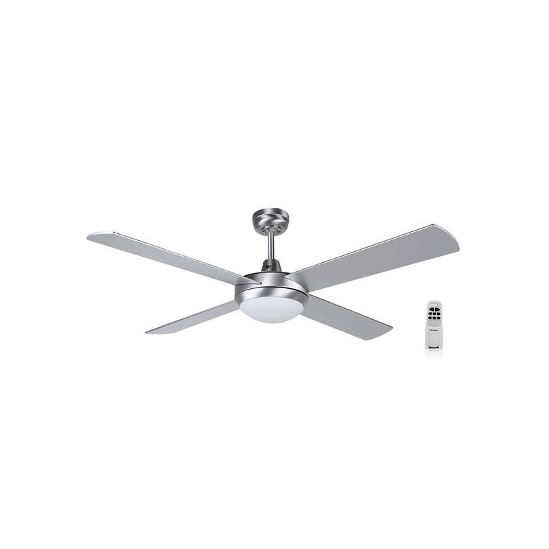 Orbegozo CP 77132 Ventilatore da soffitto in argento - Silenzioso ed efficiente - Telecomando - Risparmio energetico - E