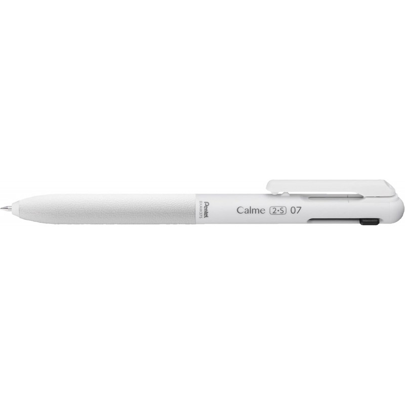 Pentel Calme Penna a sfera retraibile multifunzione 2 colori 0.7 mm + Matita meccanica 0.5 HB - Fusto bianco - Inchiostr