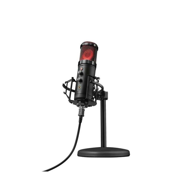Trust Gaming GXT 256 Exxo Microphone Microfono per lo streaming USB - Registrazione cardioide - Illuminazione RGB - Cavo