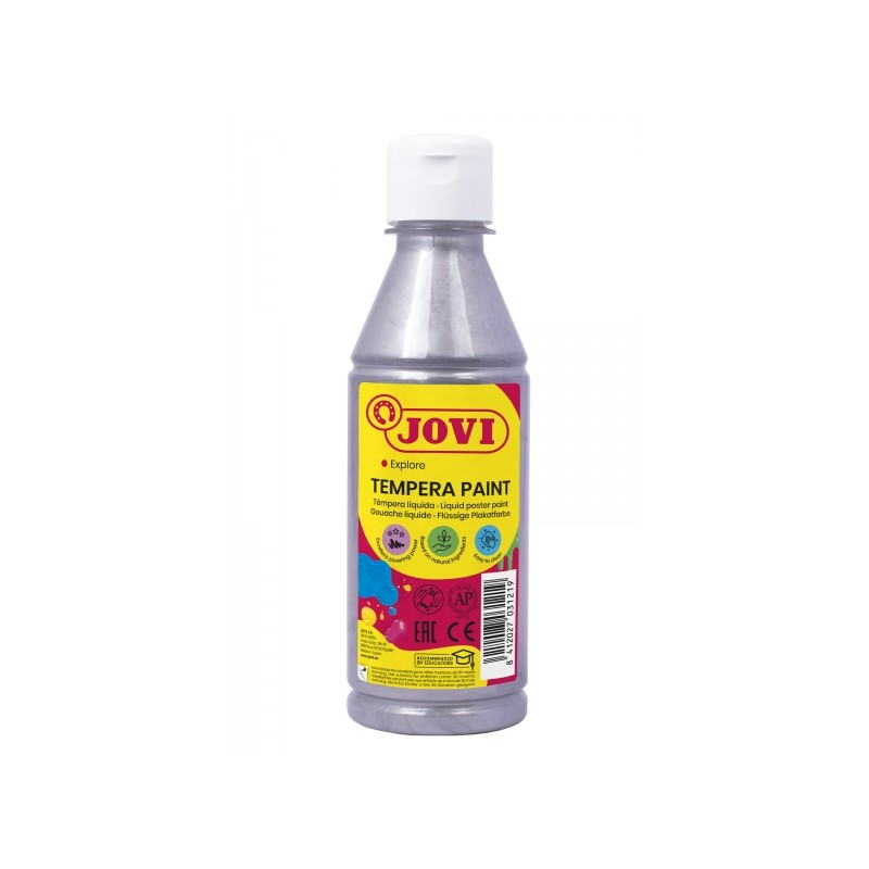 Jovi Tempera Paint Vernice a tempera liquida 250ml - A base d'acqua - Pronta all'uso - Alto potere coprente - Rapida asc