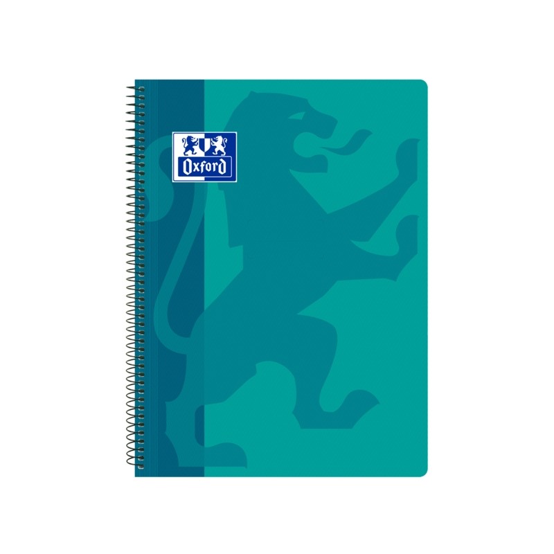 Taccuino a spirale Oxford School Classic Copertina in plastica Taccuino a spirale Folio 4x4 - Robusta copertina in plast