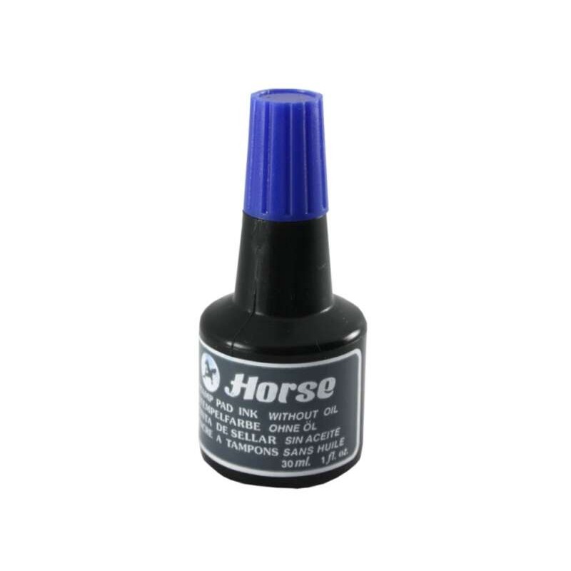 Bottiglia di inchiostro di cavallo per tampone 30ml - Senza olio - Colore blu