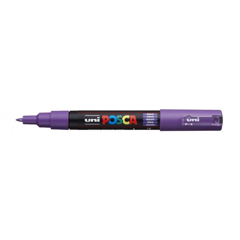 Posca PC-1M Pennarello - Punta conica in poliestere 0.7 mm - Inchiostro a base d'acqua - Resistente alla luce - Colore v