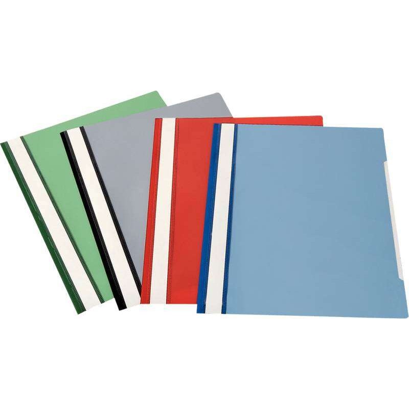 Esselte Fascicoli di chiusura PVC A4 - 150 Micron - Meccanismo in metallo - Nero