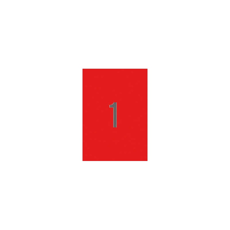 Etichette rosse permanenti Apli 210.0 x 297.0 mm 20 fogli