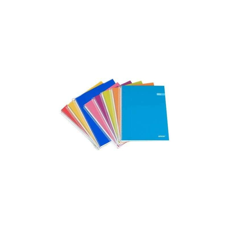Ancor Classic Stripes Quaderno a spirale formato Folio a righe orizzontali - 80 fogli 90gr - Copertina in cartone lamina