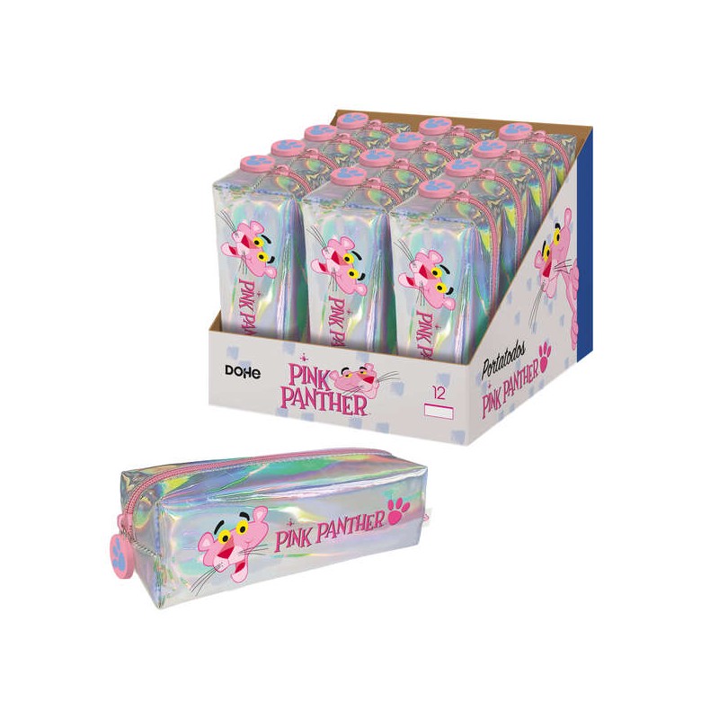 Dohe Display di 12 Pantera Rosa Porta stuzzicadenti quadrati lucidi - 200 mm - per tutti i tipi di utensili scolastici -