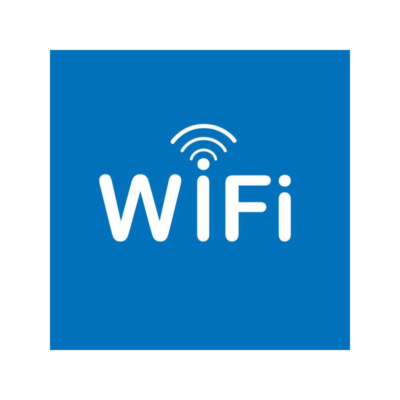 Segnaletica Apli WiFi Zone Adesivo in PVC 114x114 mm - Adesivo permanente