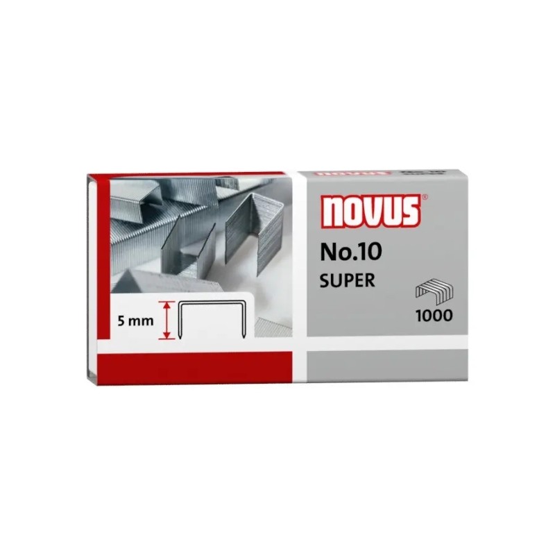 Novus No. 10 Super Scatola da 1000 graffe zincate No. 10