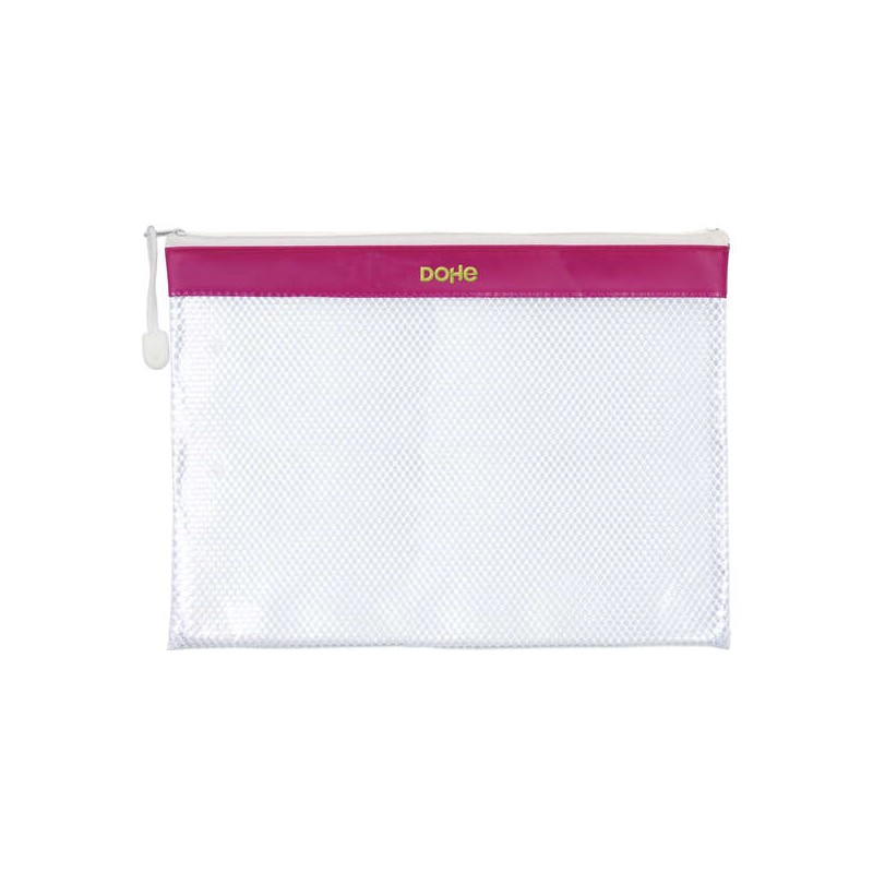 Borsa con cerniera in PVC Dohe - 32x24 mm - Ideale per documenti A4 - Resistente e duratura