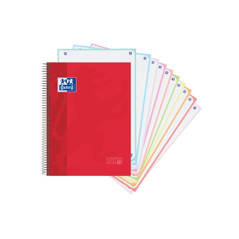 Oxford School Classic A4+ Europeanbook - Copertina rigida - 150 fogli - Colore rosso