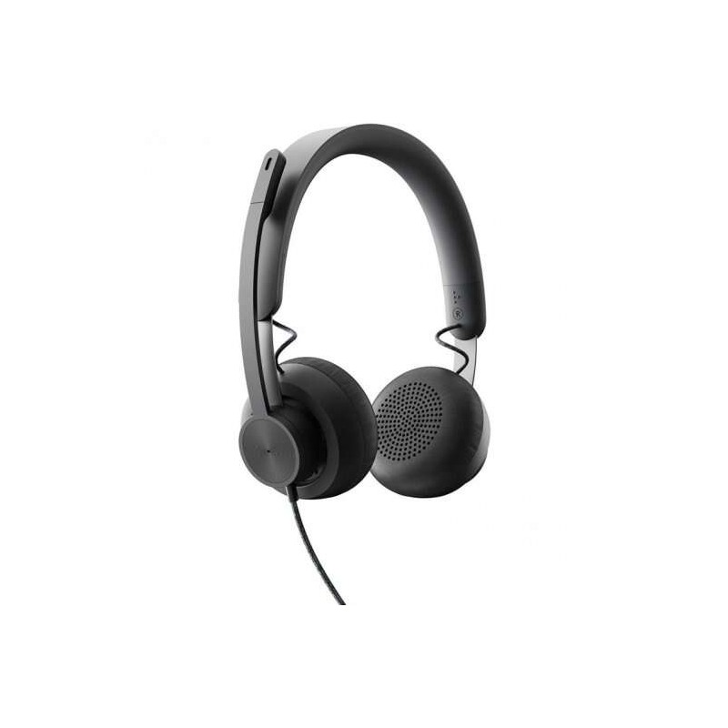 Logitech Zone Wired MS Teams USB-C Cuffie pieghevoli con microfono - Archetto regolabile - Padiglioni auricolari imbotti