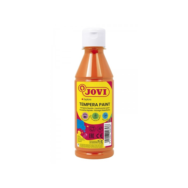 Jovi Tempera Paint Vernice a tempera liquida 250ml - A base d'acqua - Pronta all'uso - Alto potere coprente - Rapida asc