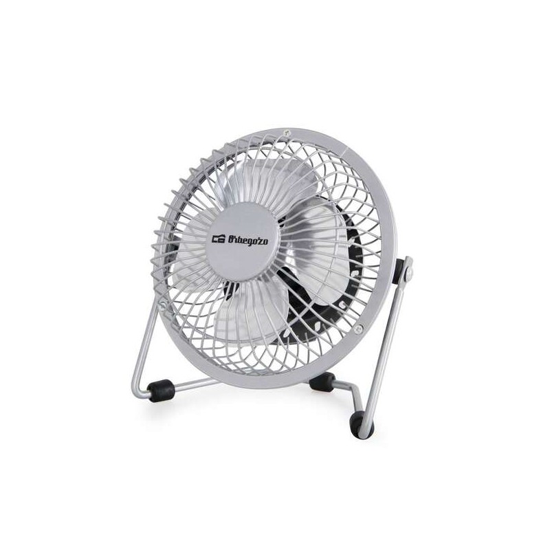 Orbegozo PW 1025 Mini Ventilatore da tavolo - Potente e silenzioso - Connessione USB 2 in 1 - Lame in metallo da 10 cm