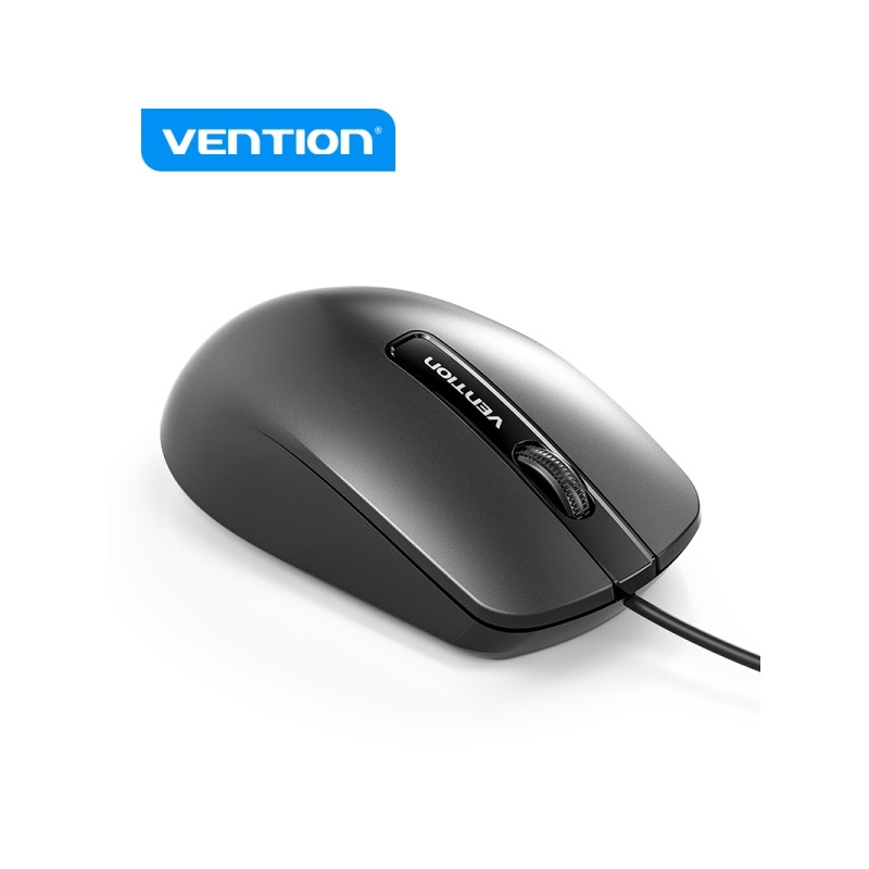 Vention KTA USB-A Mouse - 3 pulsanti - DPI 1200 - Materiali PVC e ABD - Colore nero