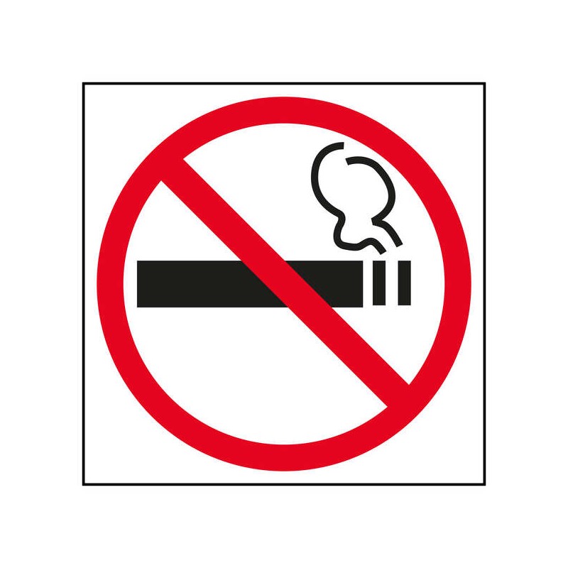 Adesivo Apli PVC No Smoking Sign 114x114 mm - Adesivo permanente
