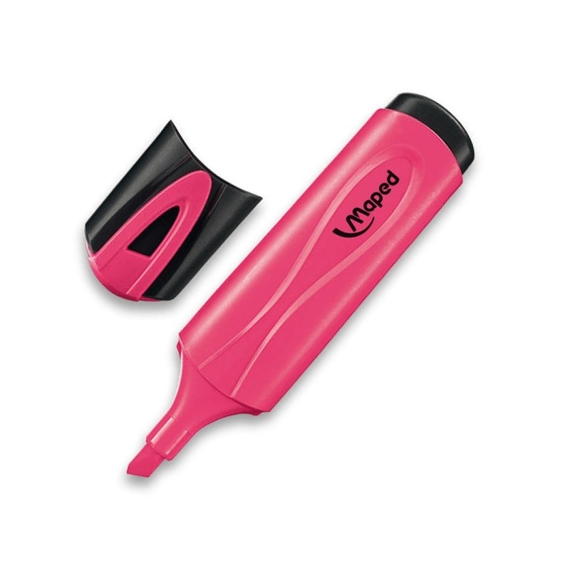 Maped Peps Classic Highlighter - Punta smussata - Linea da 1 a 5 mm - Ideale per sottolineare ed evidenziare - Colore ro