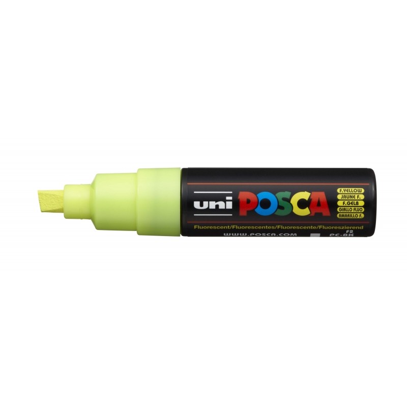 Posca PC-8K Pennarello - Punta smussata acrilica 8 mm - Inchiostro a base d'acqua - Non permanente - Resistente alla luc