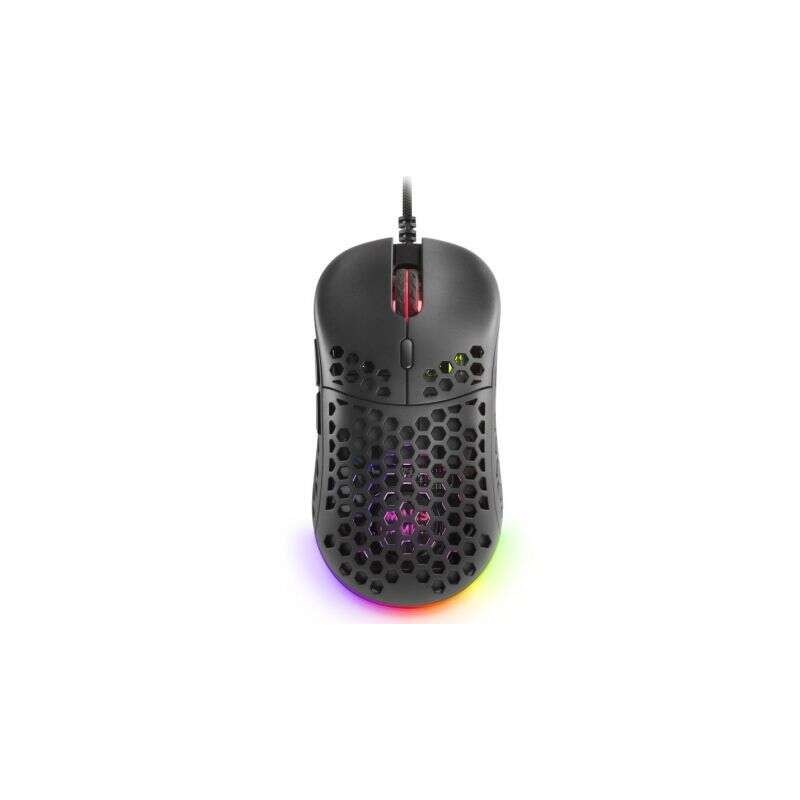 Mars Gaming MM55 Mouse da gioco USB 12800dpi - Alloggiamento a pannello perforato - 5 pulsanti - Illuminazione RGB Chrom