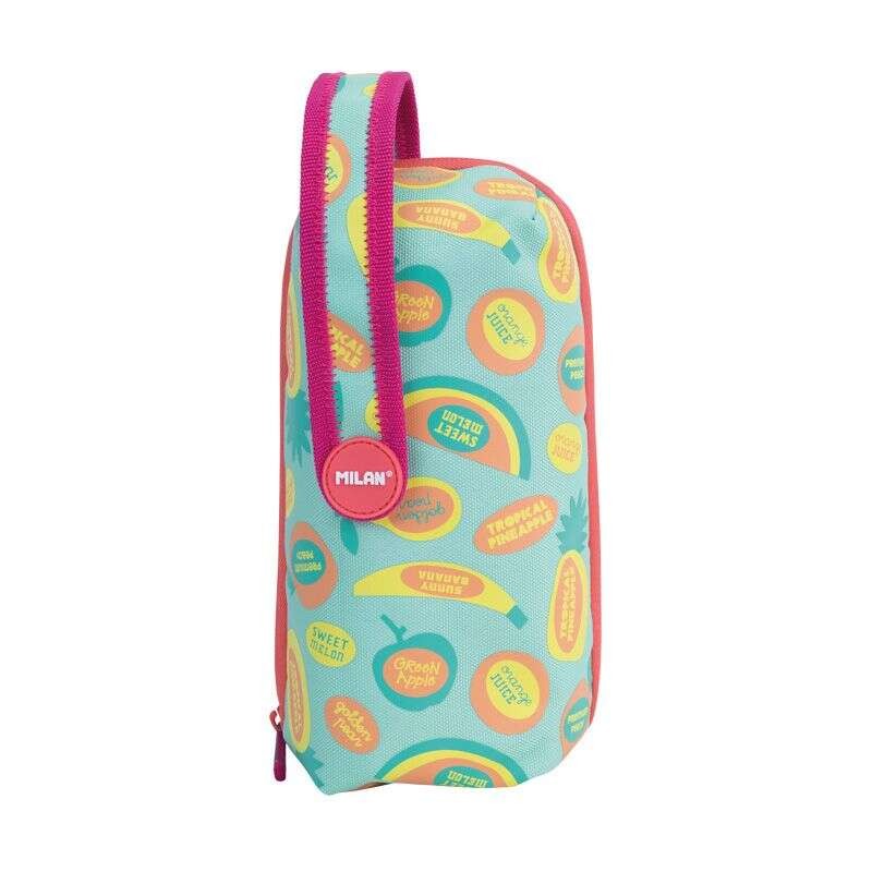 Milan Frutikis Confezione da 4 astucci per matite con contenuto standard - Contenuto: Gomma. 2 temperamatite. 1 matita d