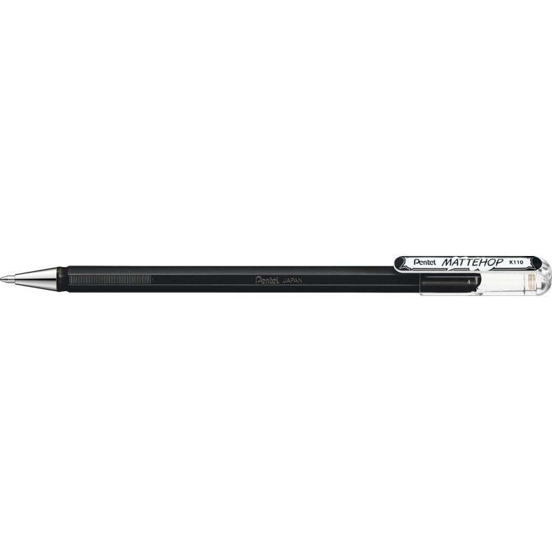Penna a sfera Pentel Mattehop - Punta 1 mm - Linea 0.5 mm - Inchiostro gel opaco - Realizzata con il 55% di materiali ri