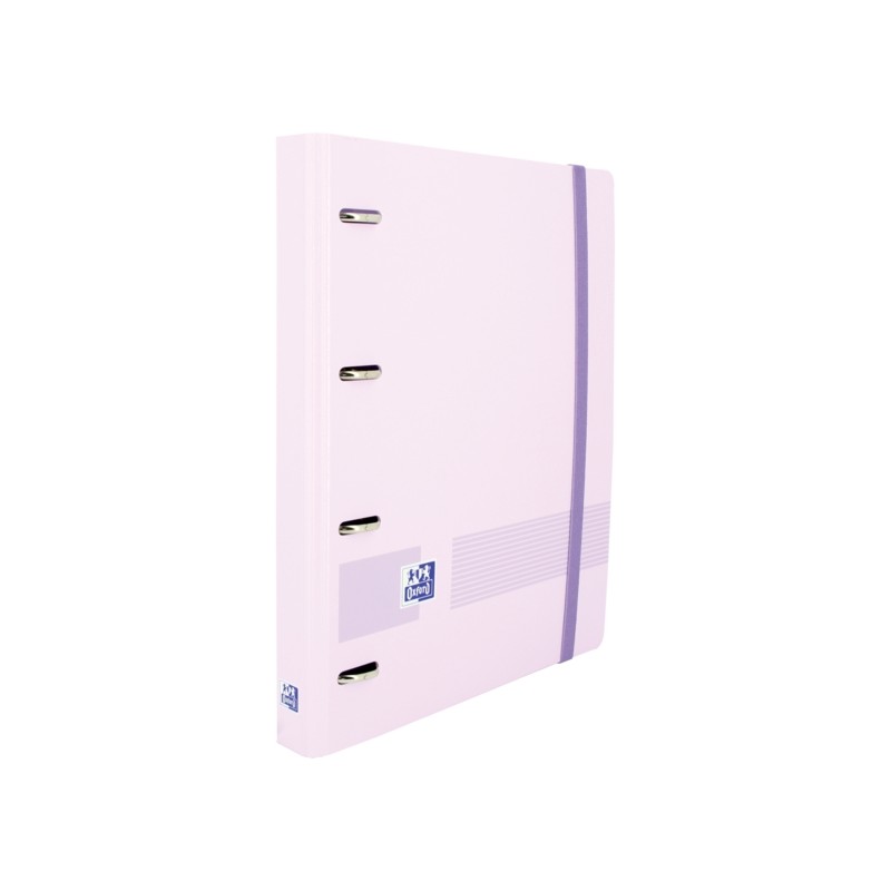 Raccoglitore europeo Oxford Live e Go A4+ in polistirolo - dorso 45 mm - anelli 4Dx35 mm - ricarica 5x5 - colore malva p